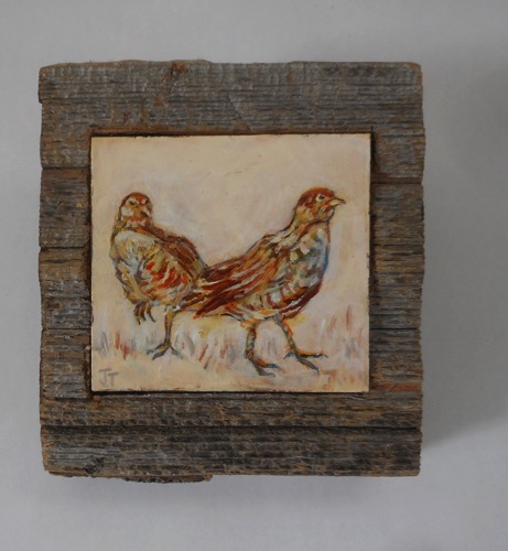 Grey Partridges 

3.5” x 4” x 2.5”